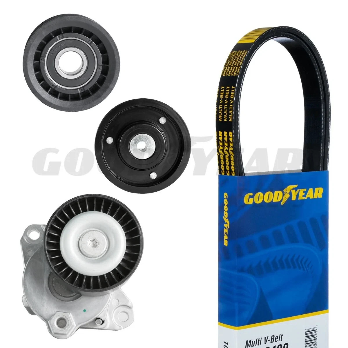 2006-2007 Mercedes C230 Serpentine Belt Drive Component Kit Goodyear 3174